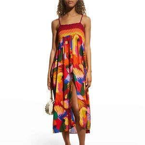 Farm Rio Crochet Top Midi Dress